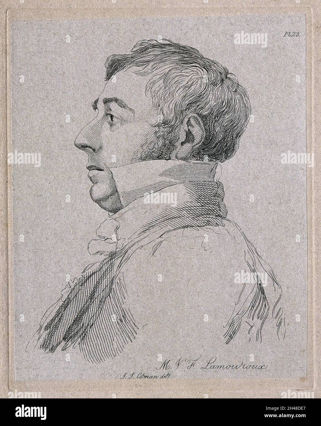 Jean Vincent Félix Lamouroux. Etchng von J. S. Colman. Stockfoto