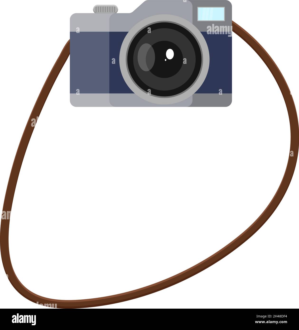 Fotokamera, Illustration, Vektor auf weißem Hintergrund. Stock Vektor