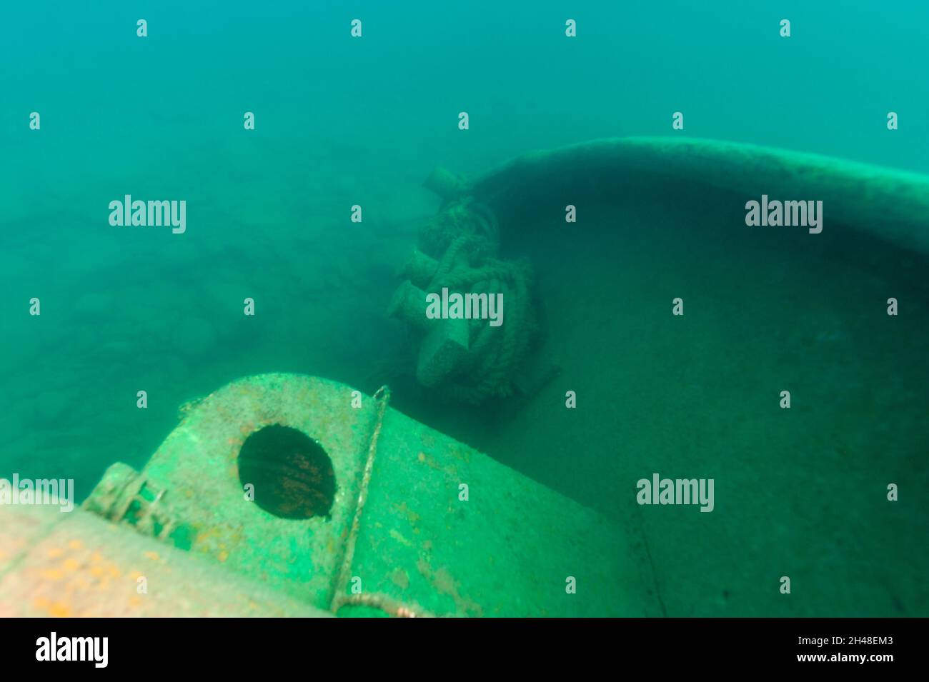 Ein Schiffswrack aus dem Great Lakes-Schlepper wurde im Lake Superior gefunden Stockfoto