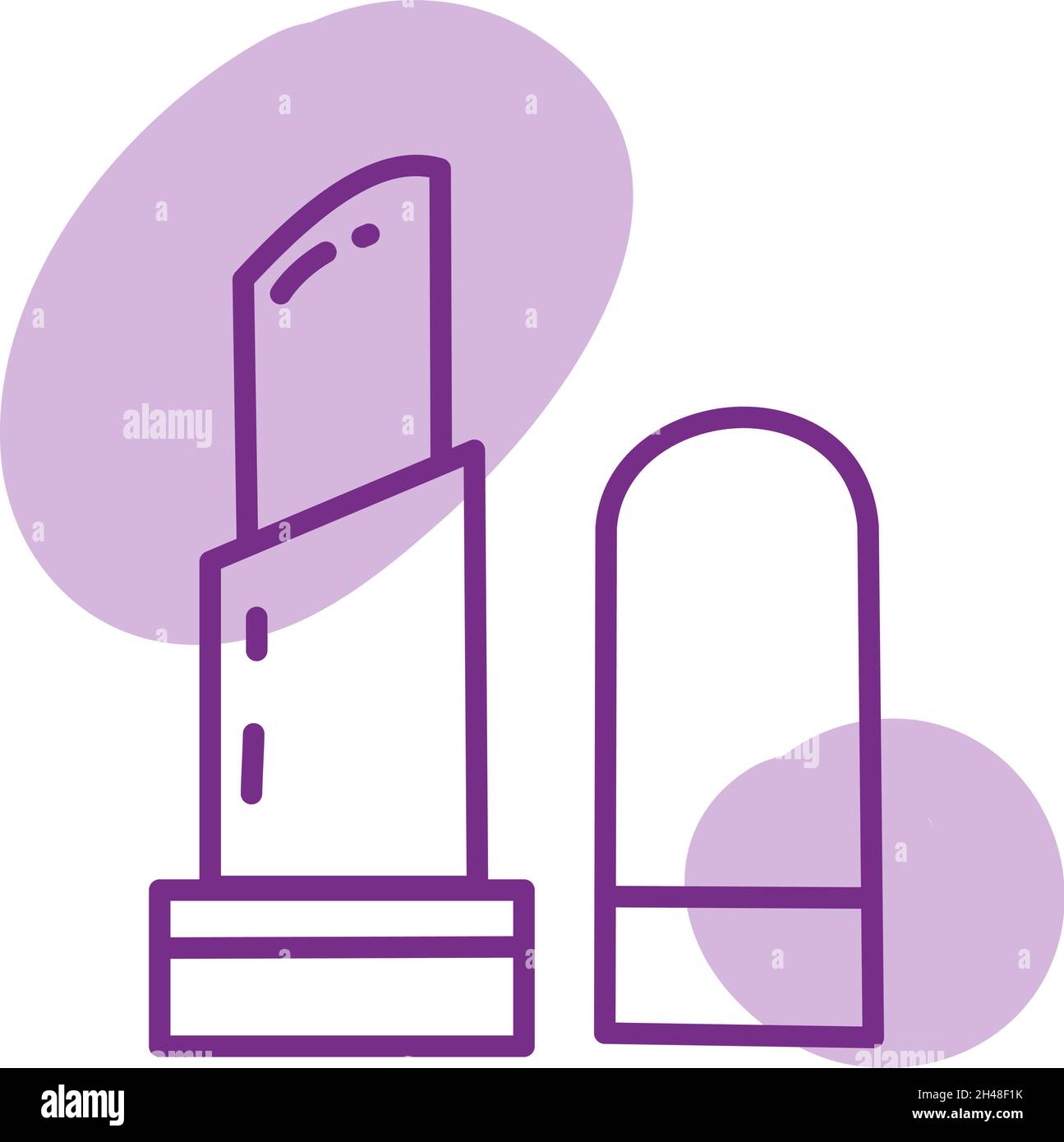 Rosa Lippenstift, Illustration, Vektor, auf weißem Hintergrund. Stock Vektor