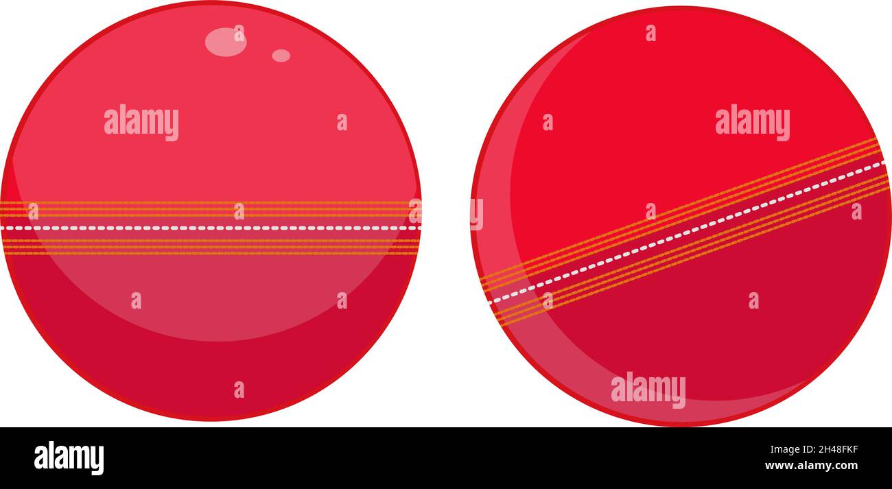 Zwei rote Kugeln, Illustration, Vektor auf weißem Hintergrund. Stock Vektor