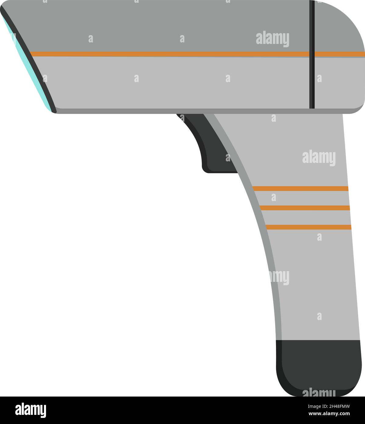Barcodescanner, Illustration, Vektor auf weißem Hintergrund. Stock Vektor