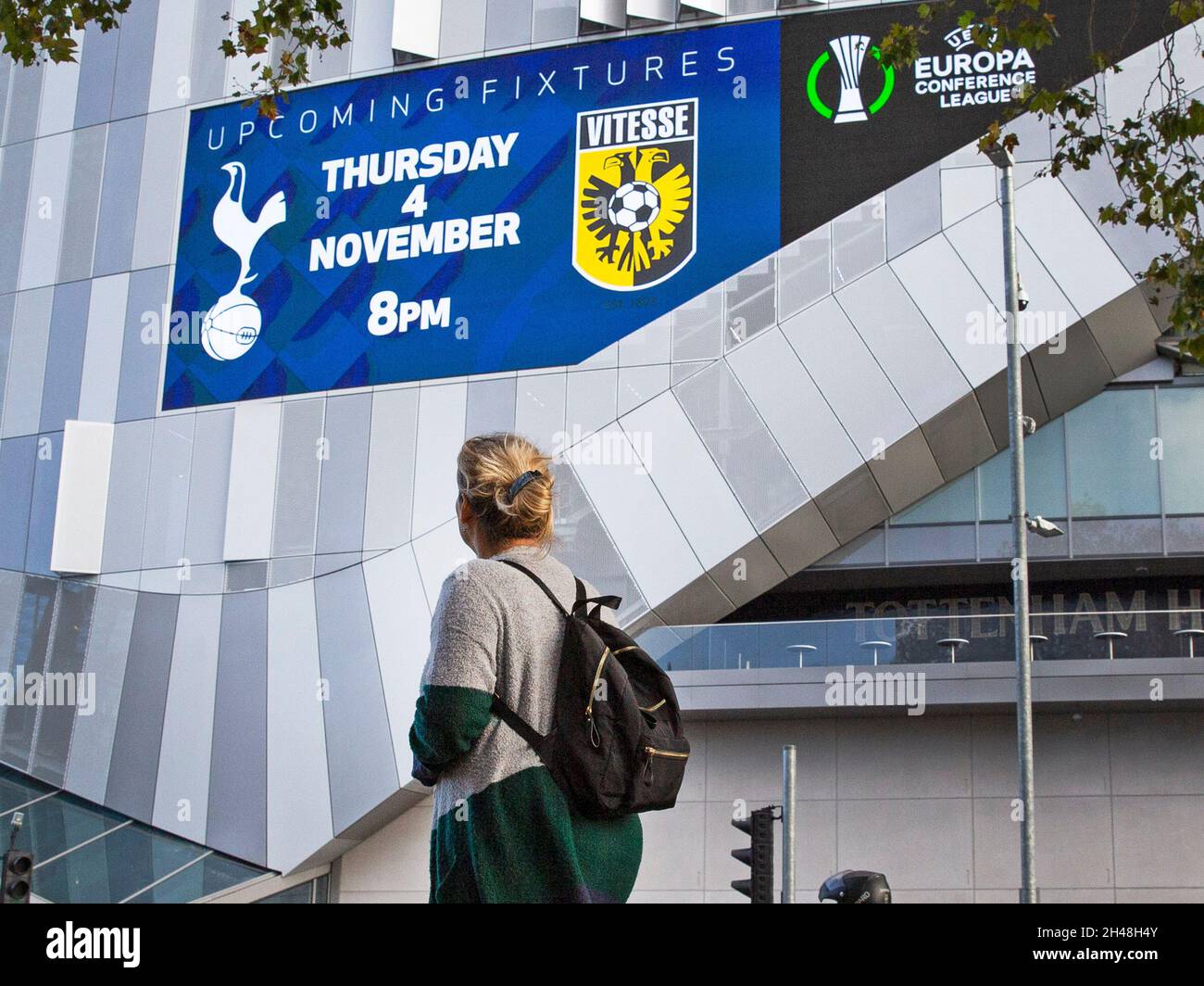 Tottenham Hostspurs Stadion, Whiteheart Lane im Norden Londons am 2. November 2021. Stockfoto