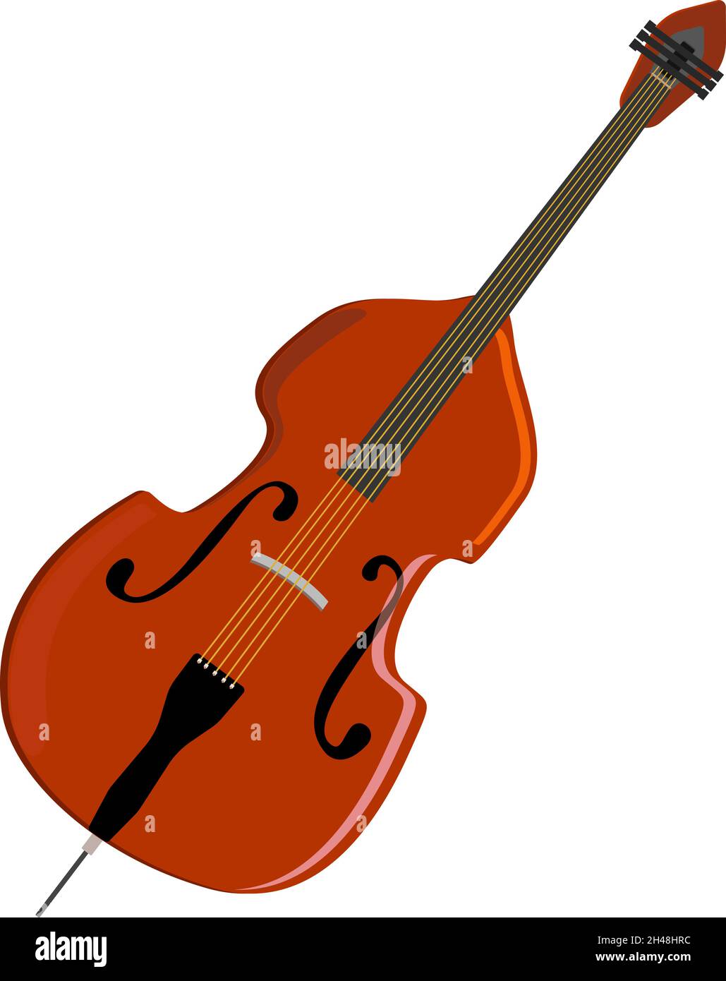 Klassische Gitarre, Illustration, Vektor auf weißem Hintergrund. Stock Vektor