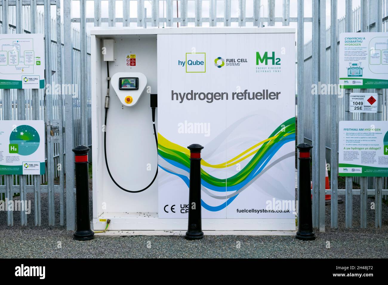 Wasserstofftankstelle in Milford Haven Wales Großbritannien KATHY DEWITT Stockfoto
