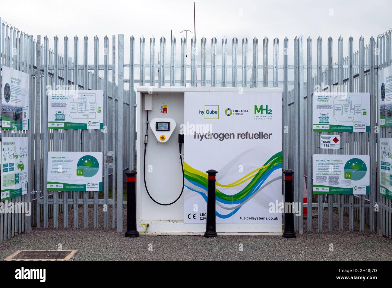 Wasserstofftankstelle in Milford Haven Wales Großbritannien KATHY DEWITT Stockfoto