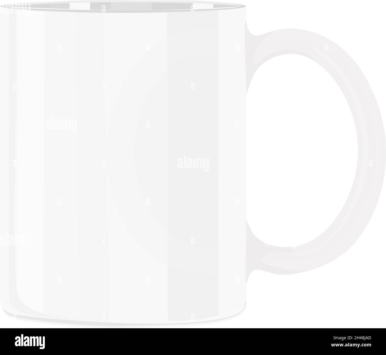 Weißer Becher, Illustration, Vektor auf weißem Hintergrund. Stock Vektor