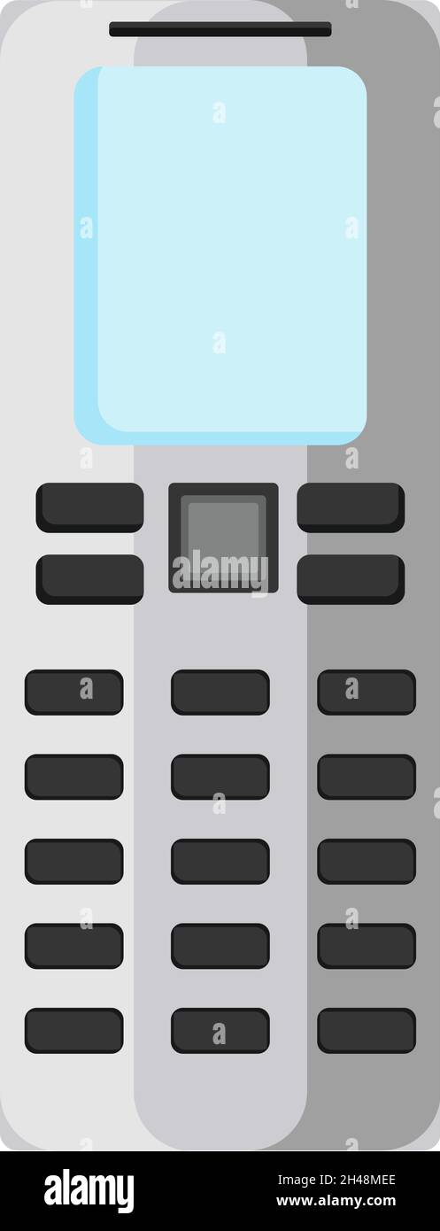 Altes Handy, Illustration, Vektor auf weißem Hintergrund. Stock Vektor
