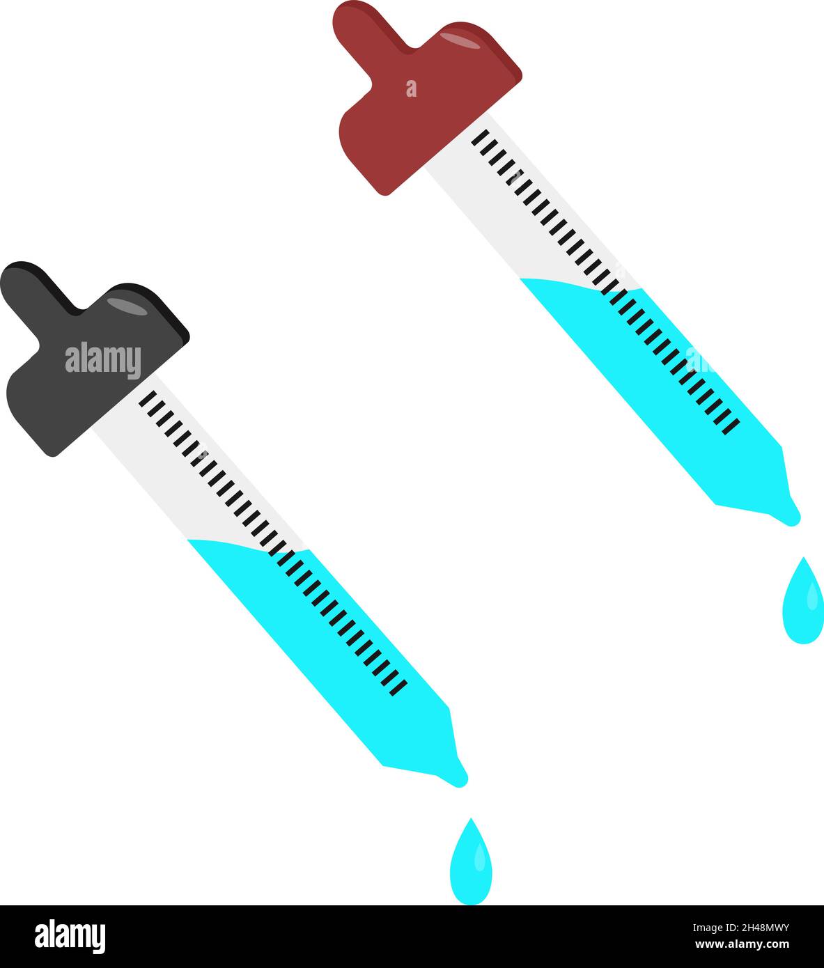 Chemische Pipette, Abbildung, Vektor auf weißem Hintergrund. Stock Vektor