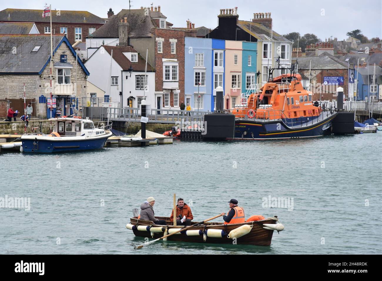 Weymouth eine Küstenstadt an der englischen Kanalküste, England, die drittgrößte Siedlung in Dorset. Bilder aufgenommen im Oktober 2021 Stockfoto