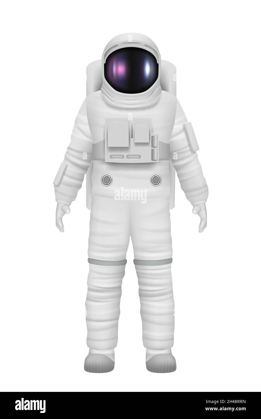 Astronaut realistisch. Weltraumreisende professionelle Kostüm Kosmos  Erkundung Universum in Rakete anständigen Vektor Astronaut Charaktere  Stock-Vektorgrafik - Alamy