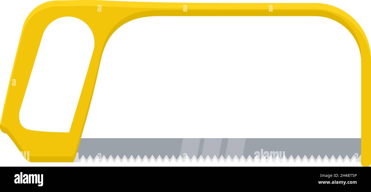 Gelbe Handsäge, Illustration, Vektor auf weißem Hintergrund. Stock Vektor