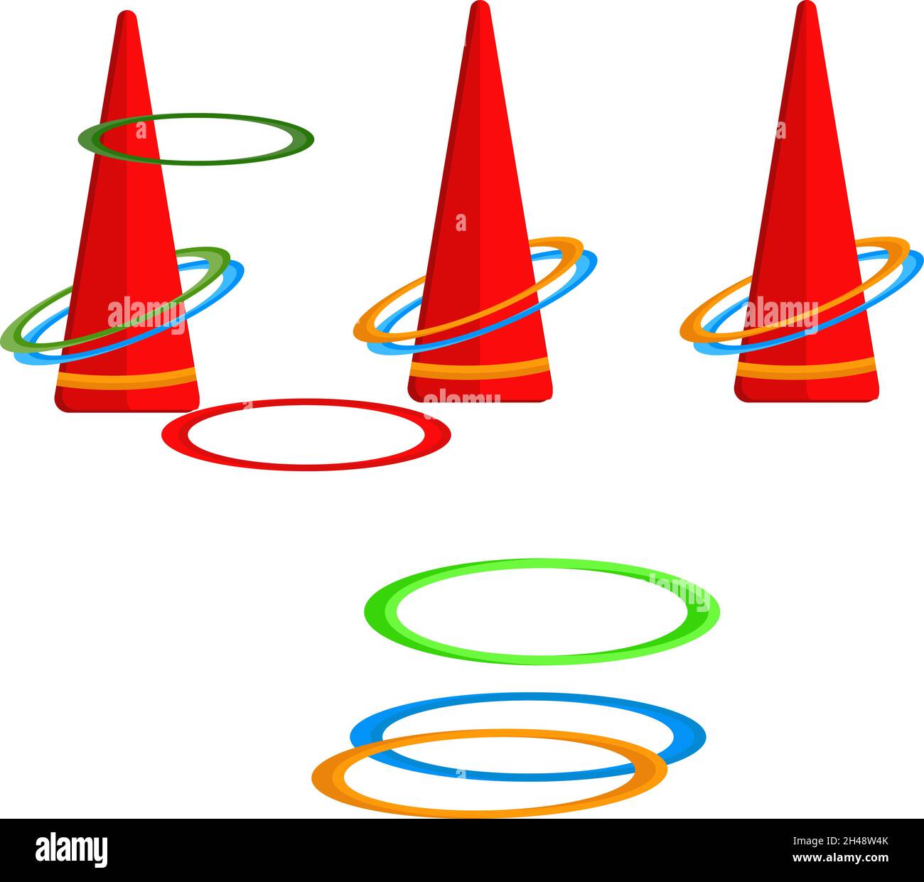 Outdoor-Spiel, Illustration, Vektor auf weißem Hintergrund. Stock Vektor