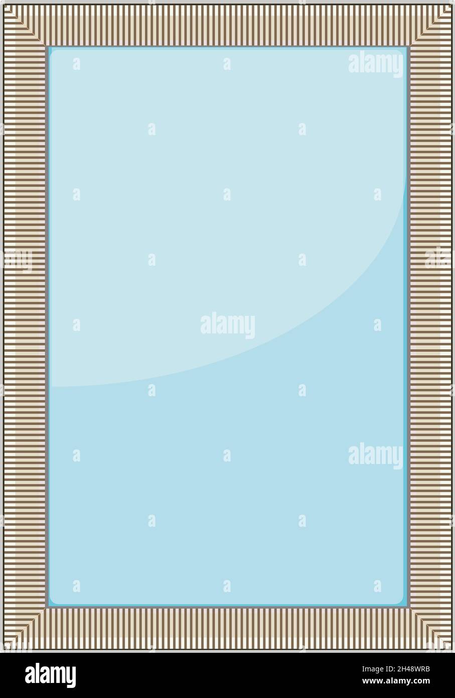 Badezimmerspiegel, Illustration, Vektor auf weißem Hintergrund. Stock Vektor