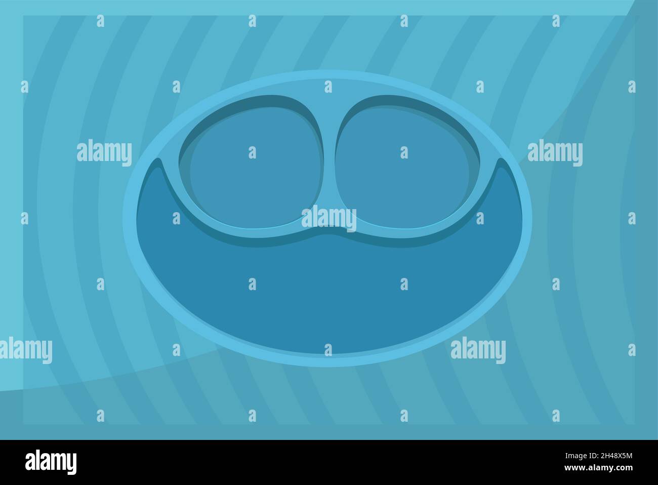 Blaue Matte, Illustration, Vektor auf weißem Hintergrund. Stock Vektor