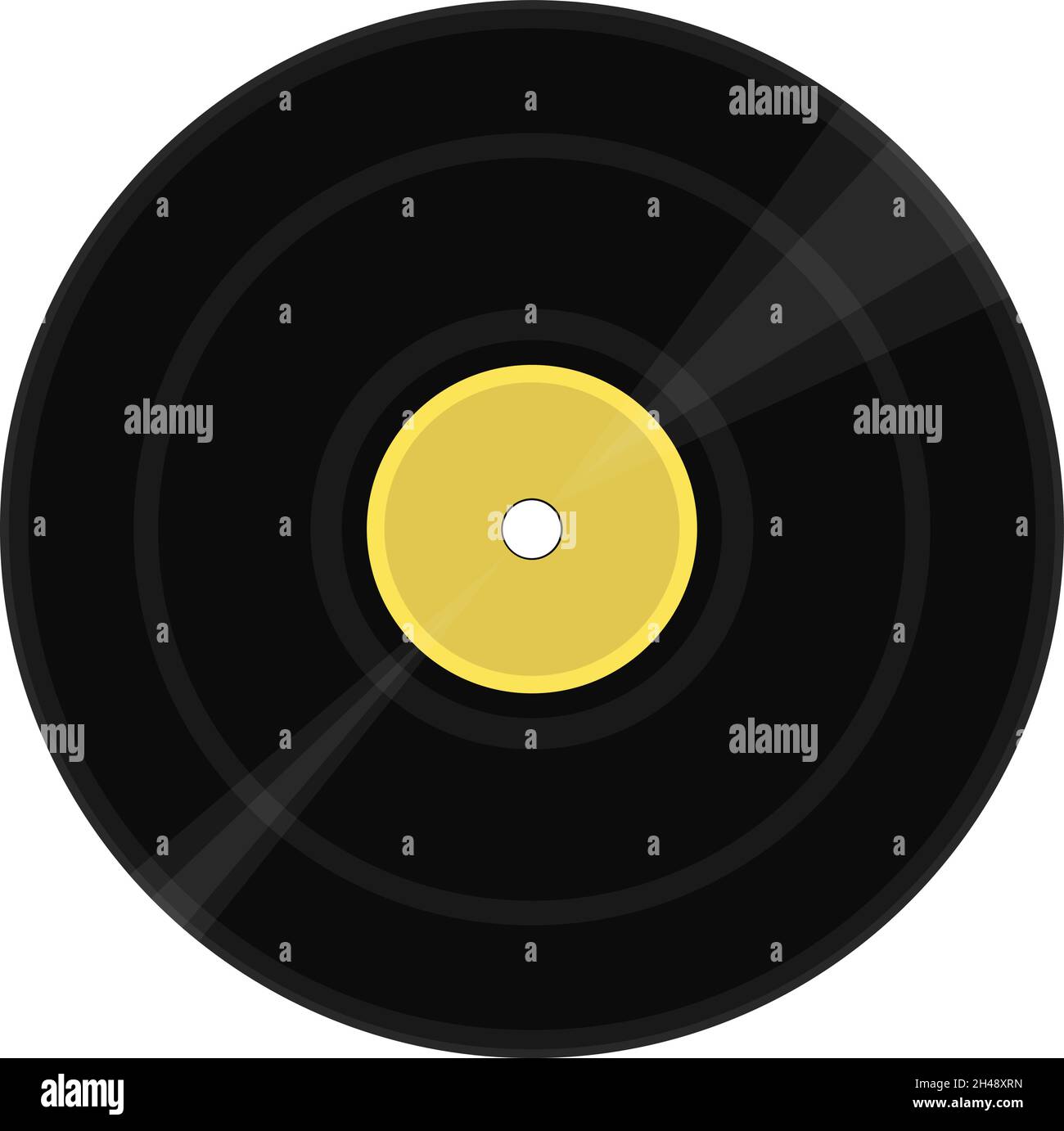 Musik Vinyl, Illustration, Vektor auf weißem Hintergrund. Stock Vektor