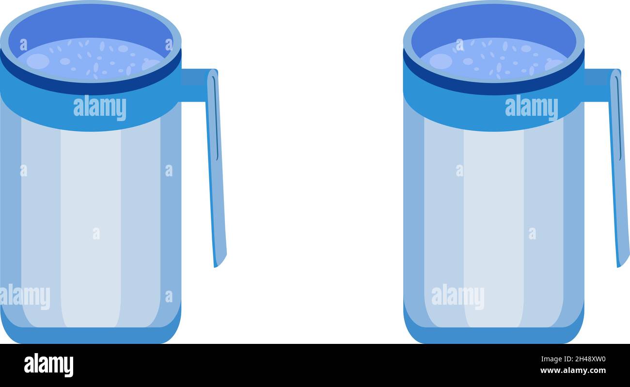 Becher mit Wasser, Illustration, Vektor auf weißem Hintergrund. Stock Vektor