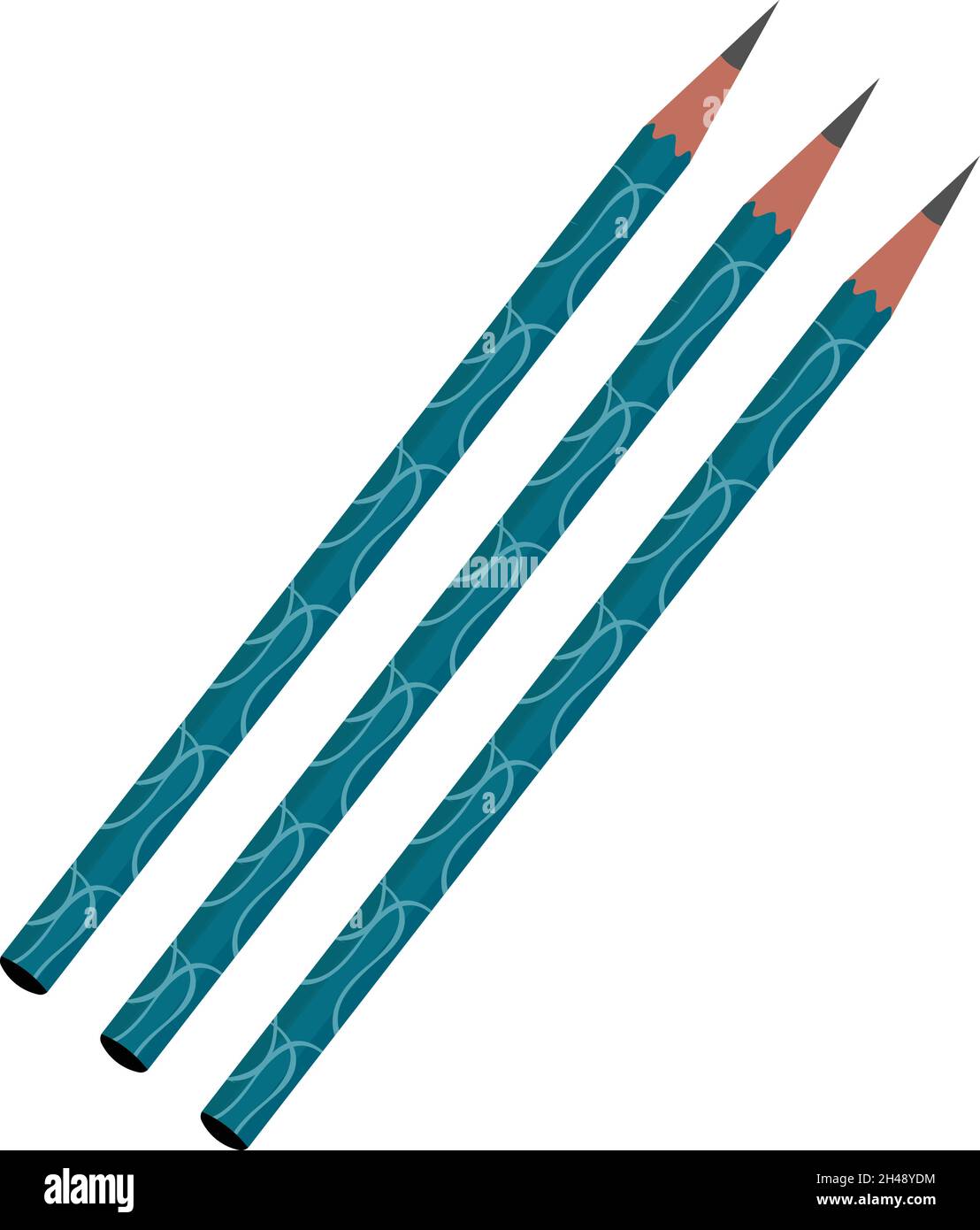 Scharfer Bleistift, Illustration, Vektor auf weißem Hintergrund. Stock Vektor