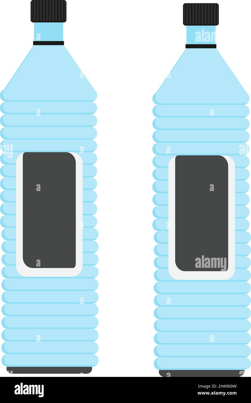 Mineralwasserflasche, Illustration, Vektor auf weißem Hintergrund. Stock Vektor