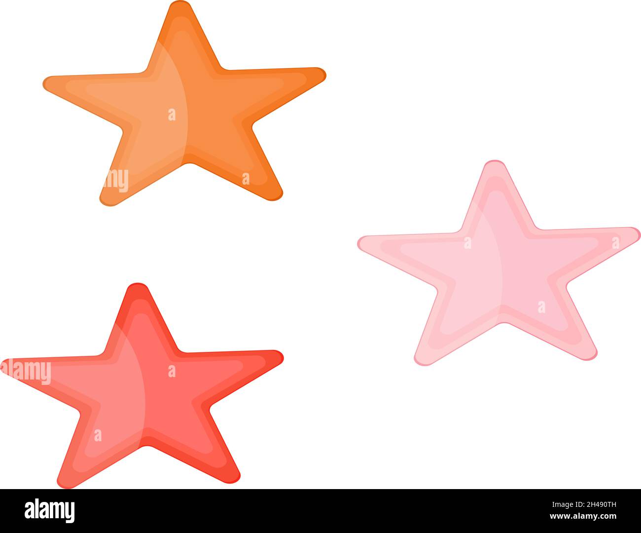 Sternfische, Illustration, Vektor auf weißem Hintergrund. Stock Vektor