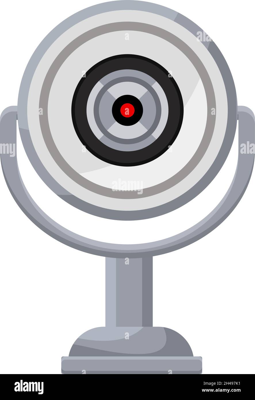 CCTV-Kamera, Illustration, Vektor auf weißem Hintergrund. Stock Vektor