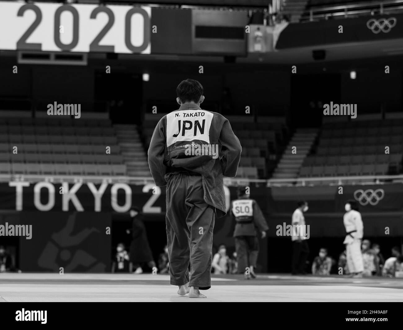 24. JULI 2021 - TOKIO, JAPAN: TAKATO Naohisa aus Japan während der Judo Men – 60 kg Warm Up bei den Olympischen Spielen in Tokio 2020 (Foto von Mickael Stockfoto