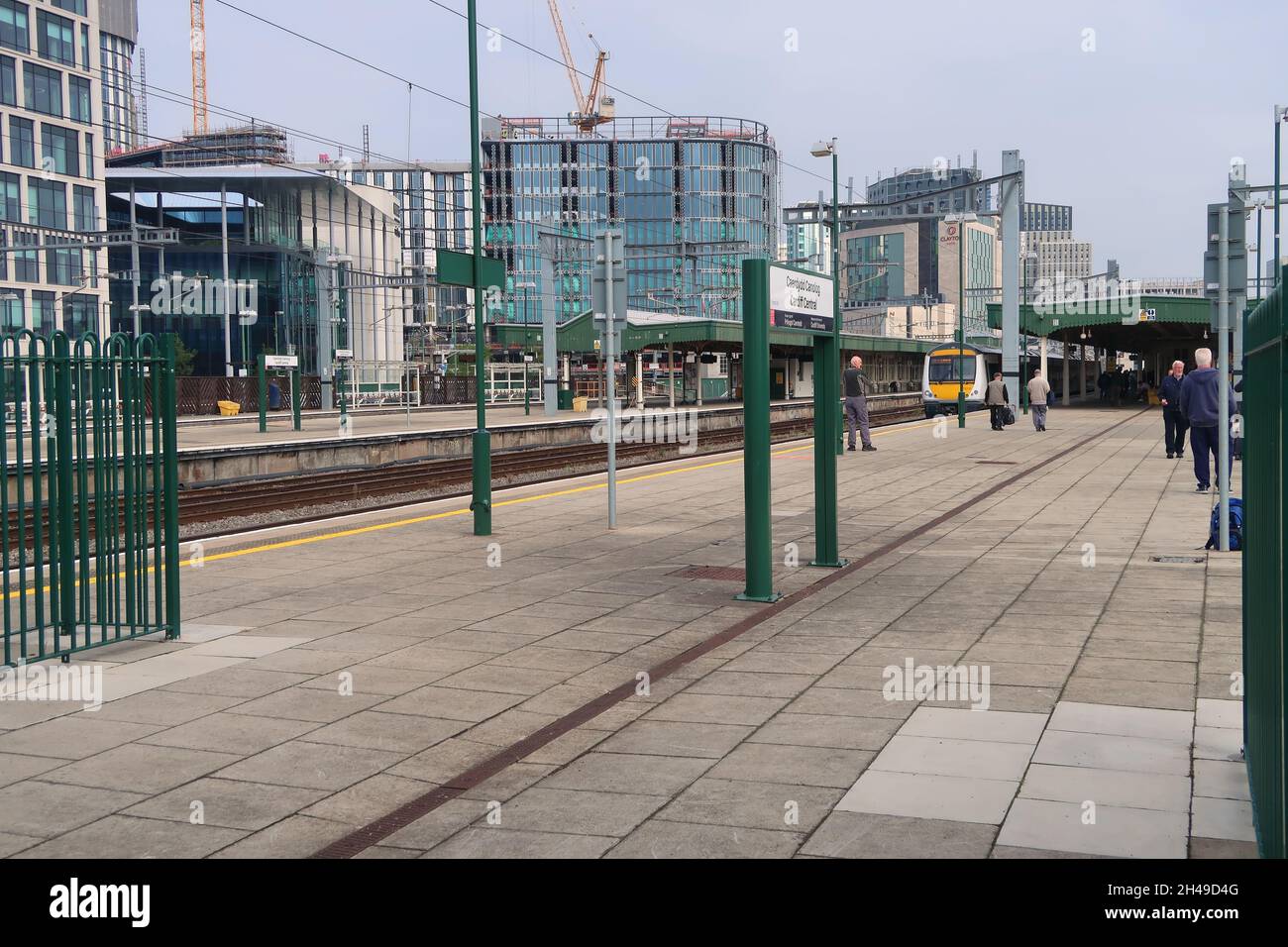 Cardiff Central Bahnhof, Wales. Stockfoto