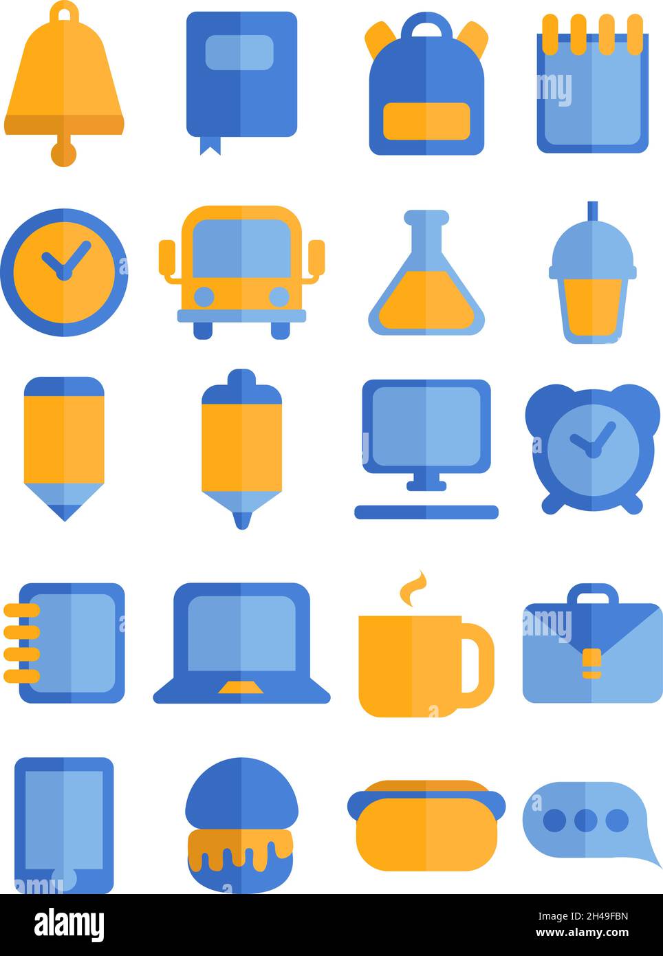 Schulbildung, Illustration, Vektor, auf weißem Hintergrund. Stock Vektor