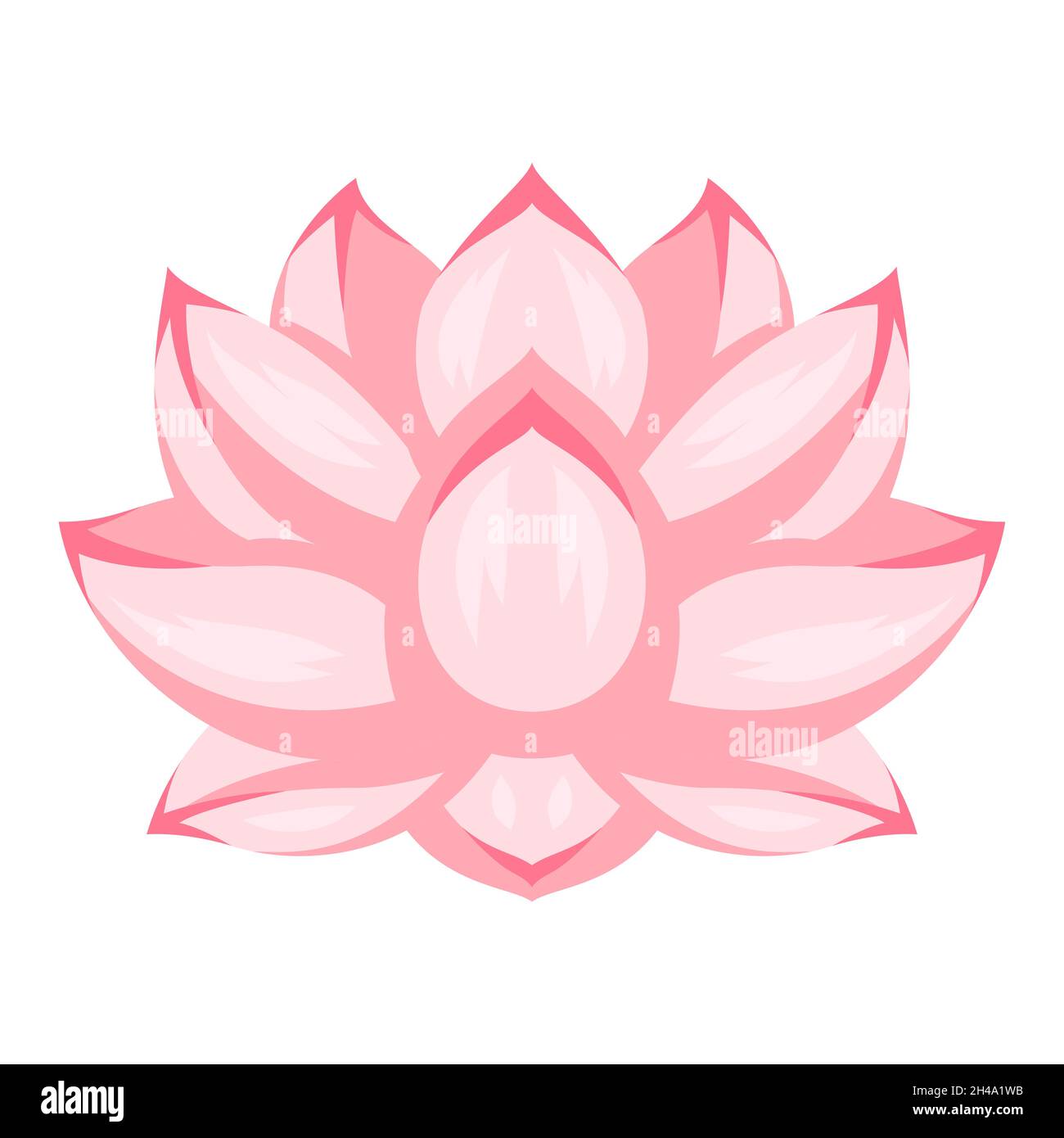 Illustration der Lotusblume. Seerosenbild. Stock Vektor