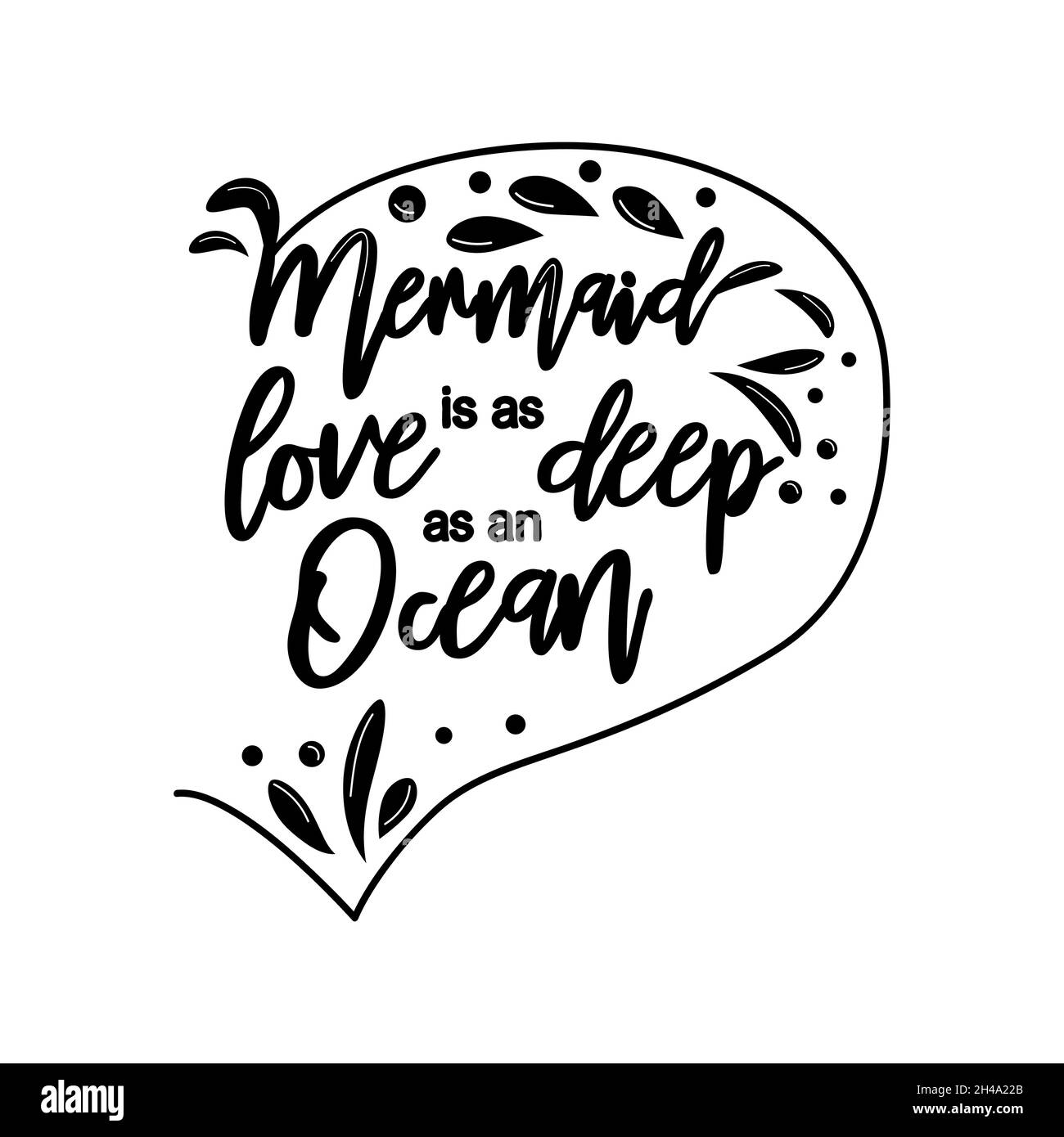 Die Liebe der Meerjungfrau ist so tief wie der Ozean. Das Meer ist die