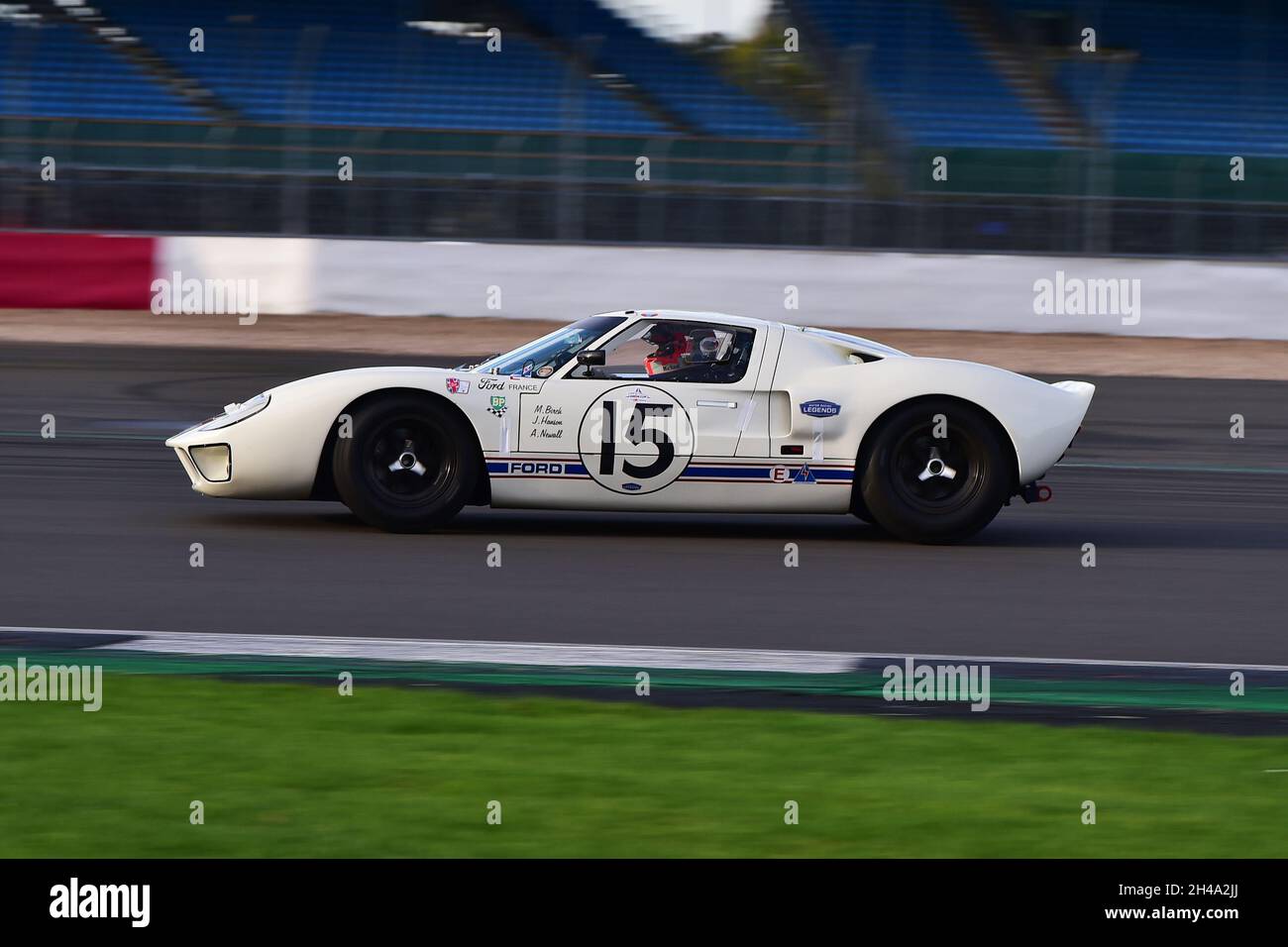 Michael Birch, Andy Newall, Ford GT40 Mk1, Amon Cup für Ford GT40s, Motor Racing Legends, Silverstone, Towcester, Northamptonshire, England, Oktober 2 Stockfoto