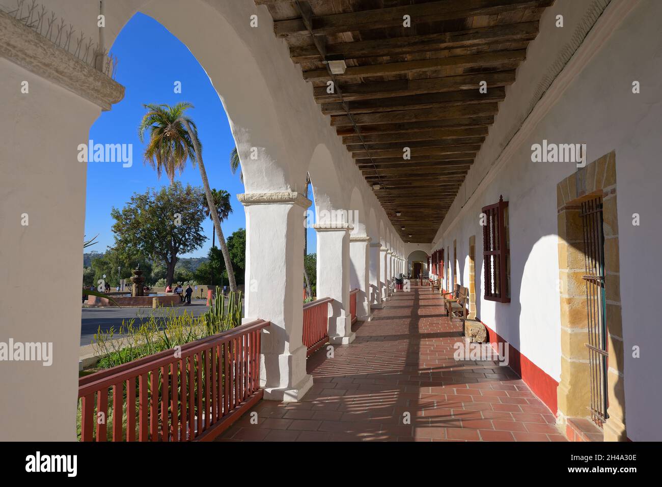 Die historische Mission wurde 1786 in Santa Barbara CA gegründet Stockfoto