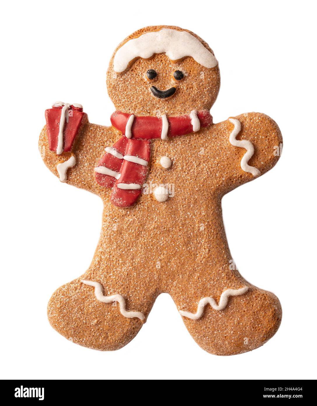 Lebkuchen auf weißem Hintergrund Stockfoto