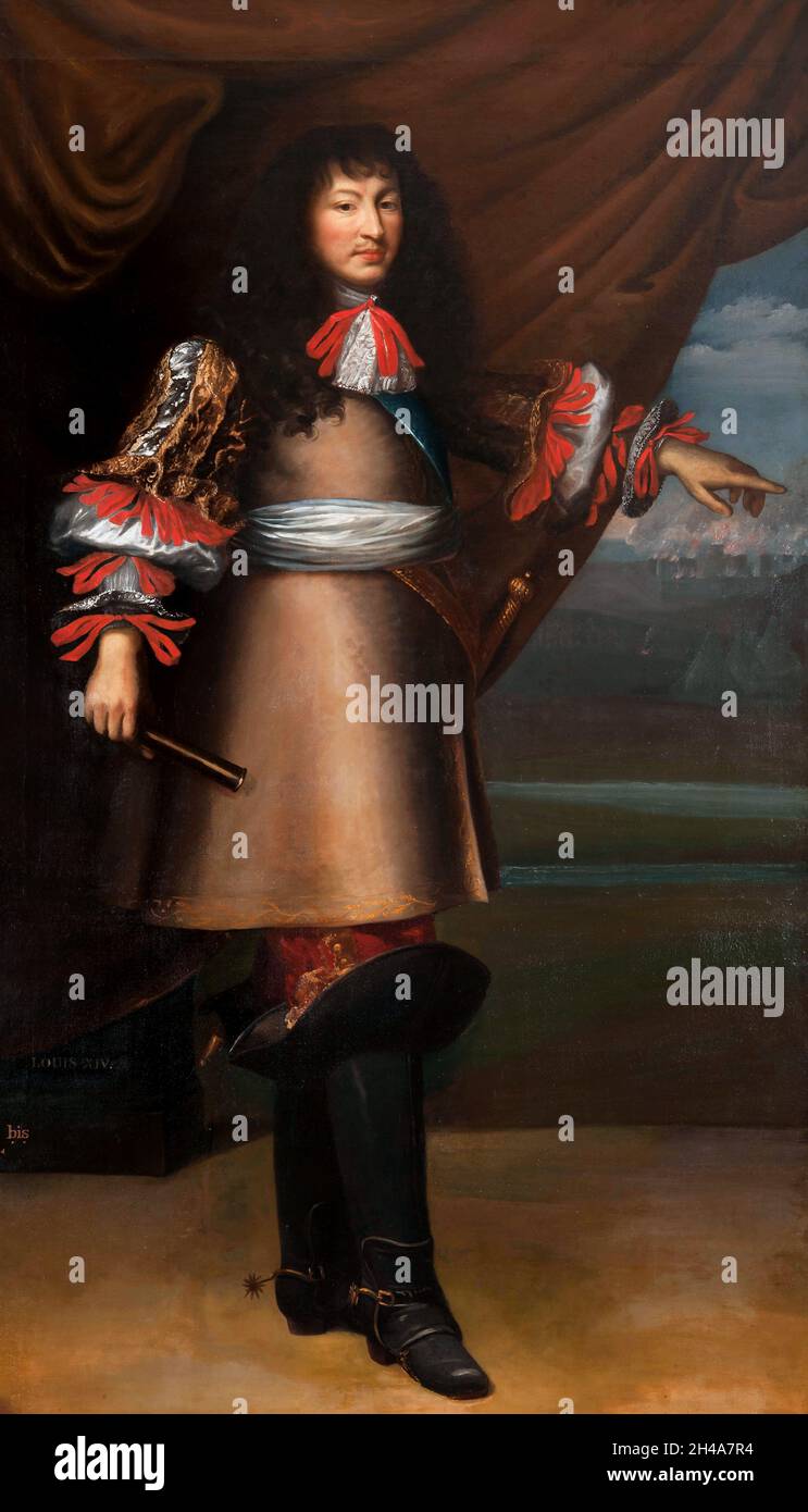 Louis XIV Porträt von König Ludwig XIV. Von Frankreich (1638-1715) von Pierre Mignard (1612-1695), Öl auf Leinwand, 1660 Stockfoto