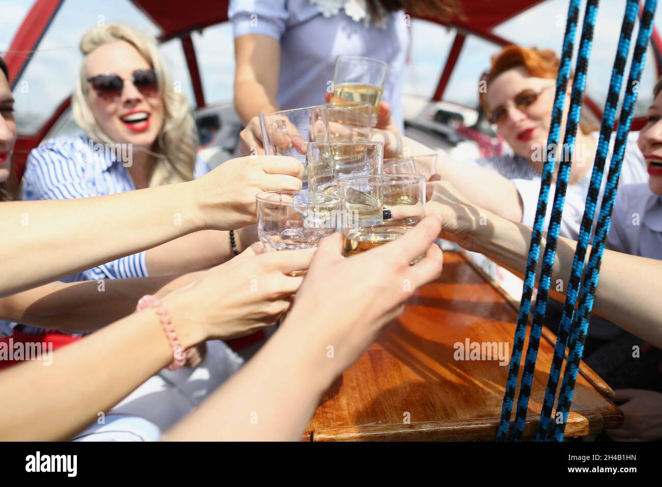 Sonniger Tag und gute Laune Stockfoto