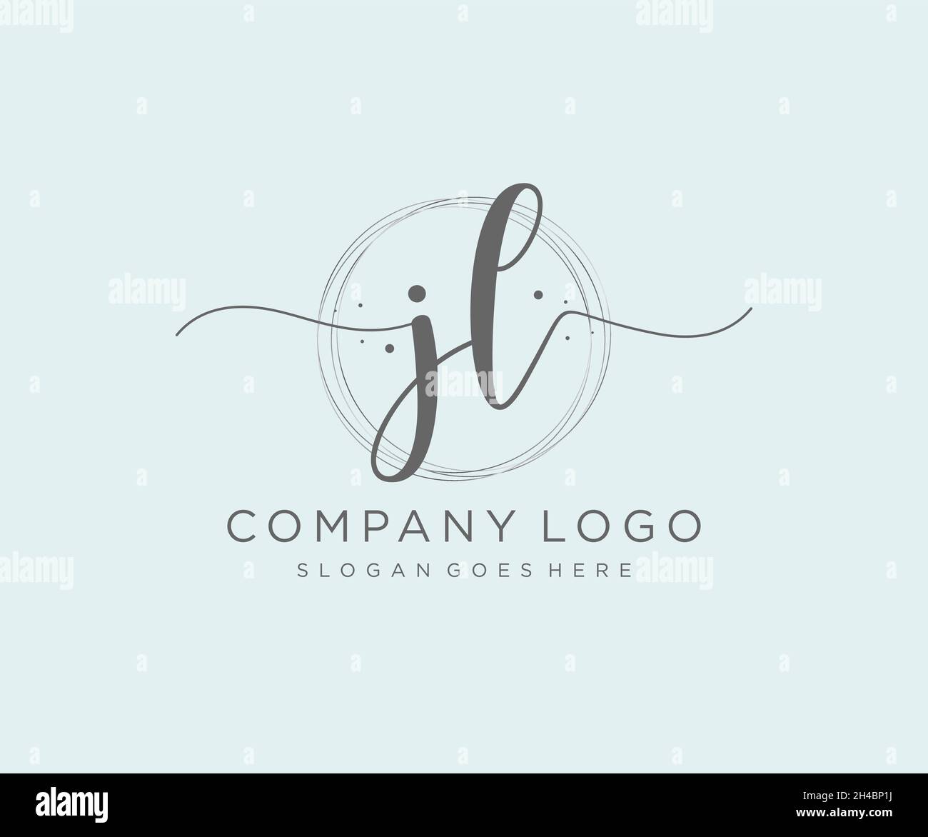 JL feminines Logo. Verwendbar für Natur, Salon, Spa, Kosmetik und Beauty Logos. Flaches Vektor-Logo-Design-Template-Element. Stock Vektor