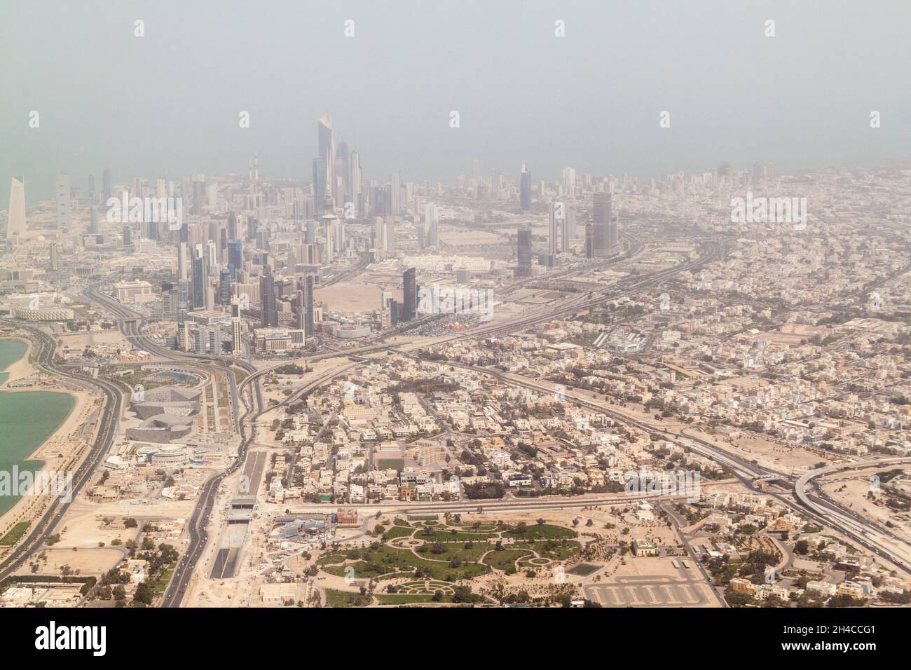 Luftaufnahme der Stadt Kuwait Stockfoto