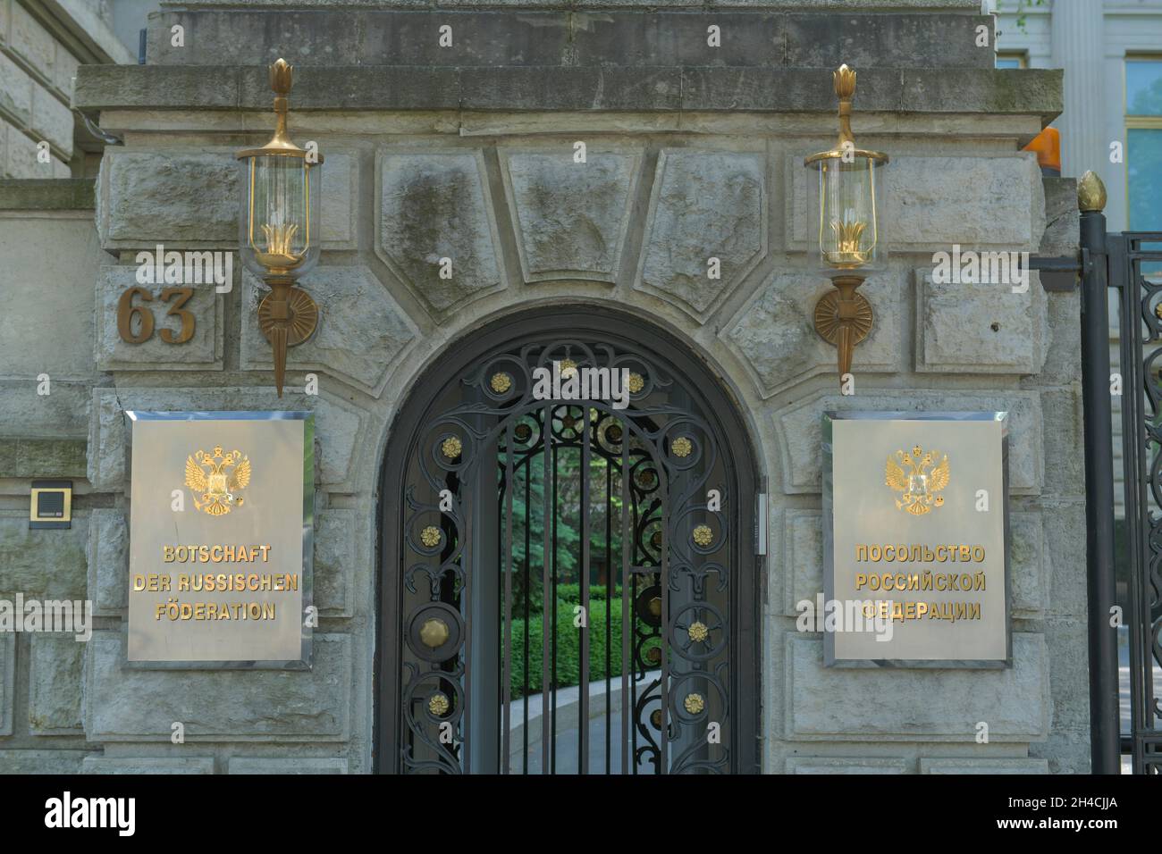 Botschaft Russland, Unter Den Linden, Mitte, Berlin, Deutschland Stockfoto
