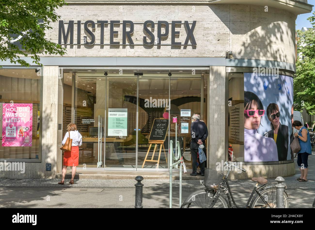 Herr Spex, Schlossstrasse, Steglitz, Berlin, Deutschland Stockfoto