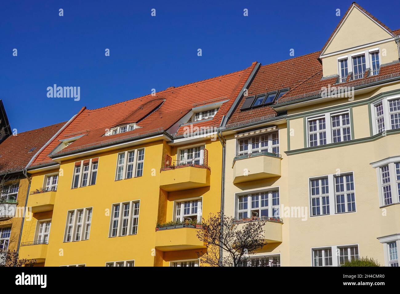 Wohnhäuser, Landauer Straße, Rheingau Viertel, Wilmersdorf, Berlin, Deutschland Stockfoto