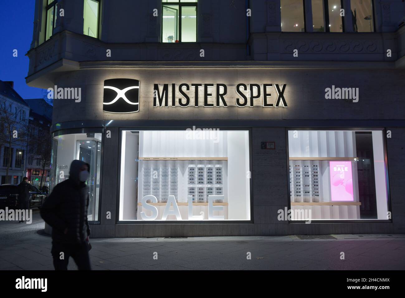 Herr Spex, Schlossstrasse, Steglitz, Berlin, Deutschland Stockfoto