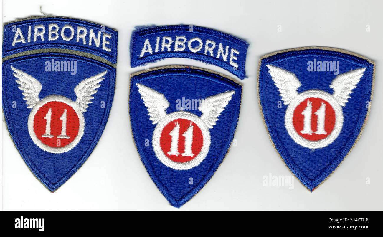 Patch 11. Airborne Division WW2 Stockfoto