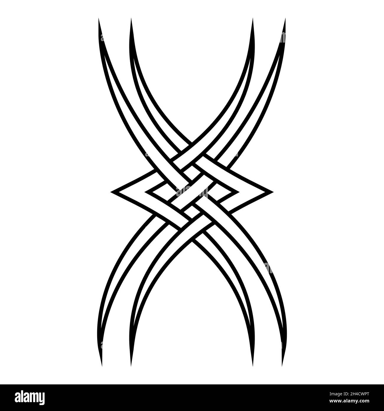 Tattoo-Logo schneidet Streifen Drachen Krallen, Stock Illustration Stock Vektor