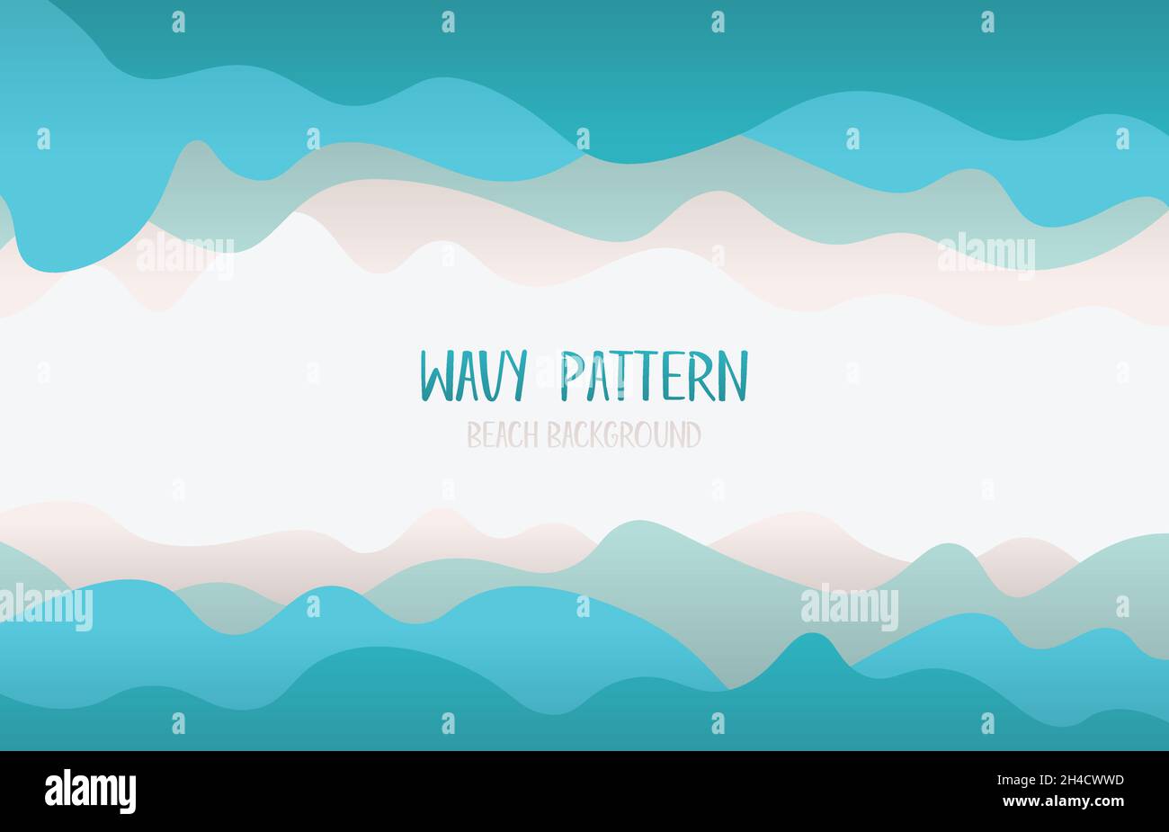 Abstrakte Muster mit Wellenmuster und minimalem Farbverlauf. Überlappender Stil des Kopierraums des Texthintergrunds. Illustrationsvektor Stock Vektor