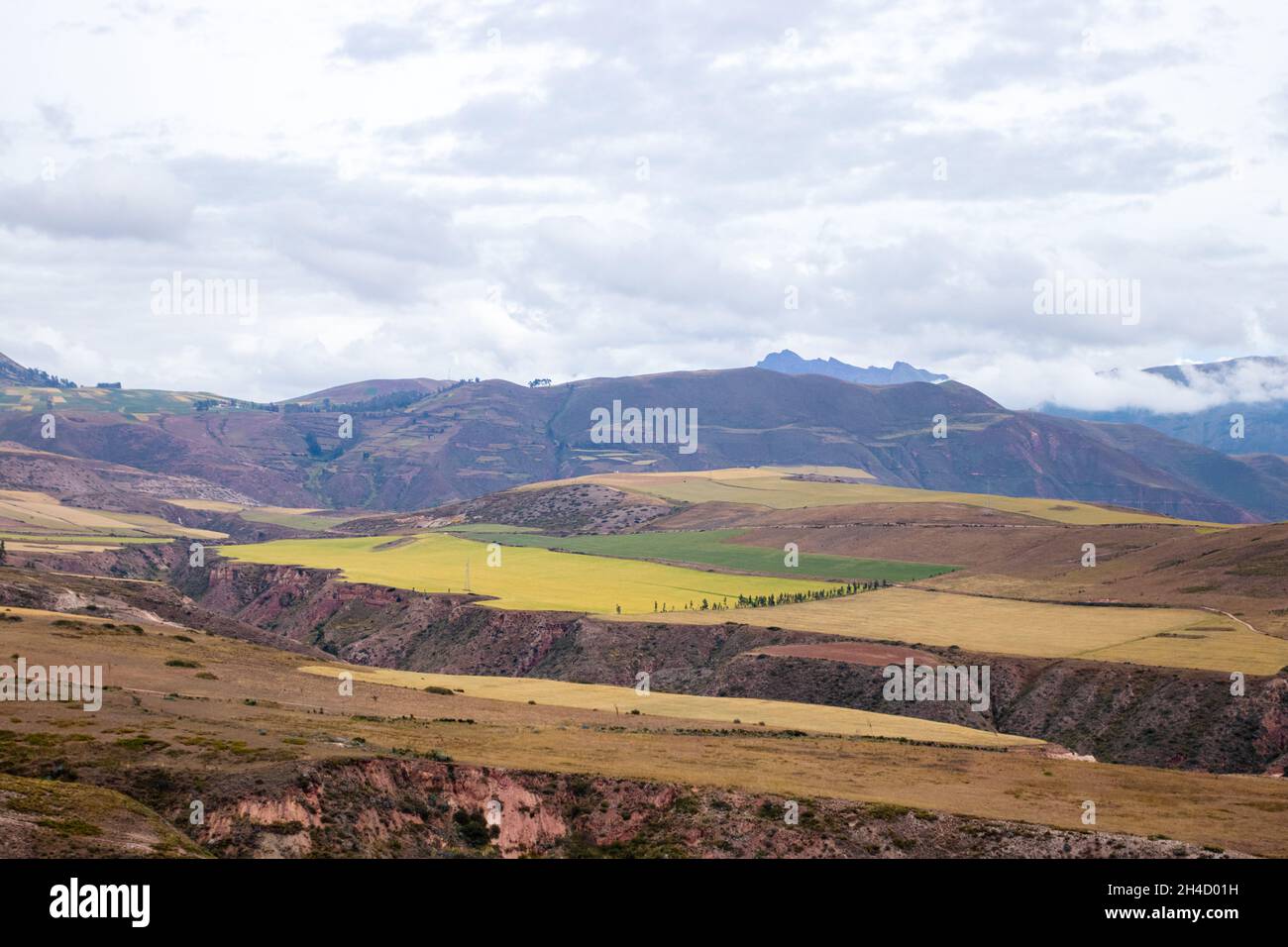 Atemberaubender Blick auf die Landschaft über die Anden von Cusco Stockfoto