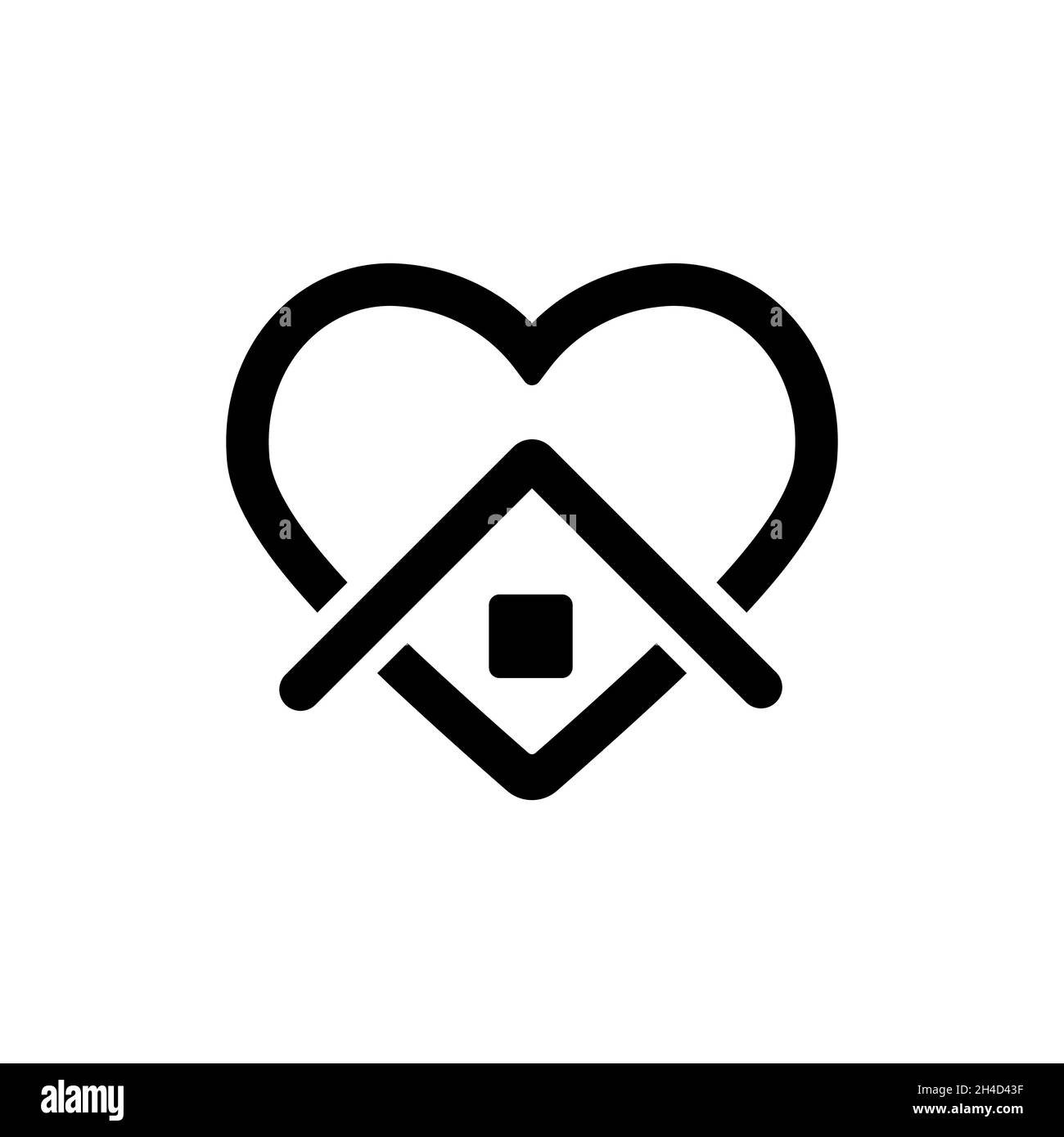 Bleib zu Hause Symbol Symbol einfaches Design Stock Vektor