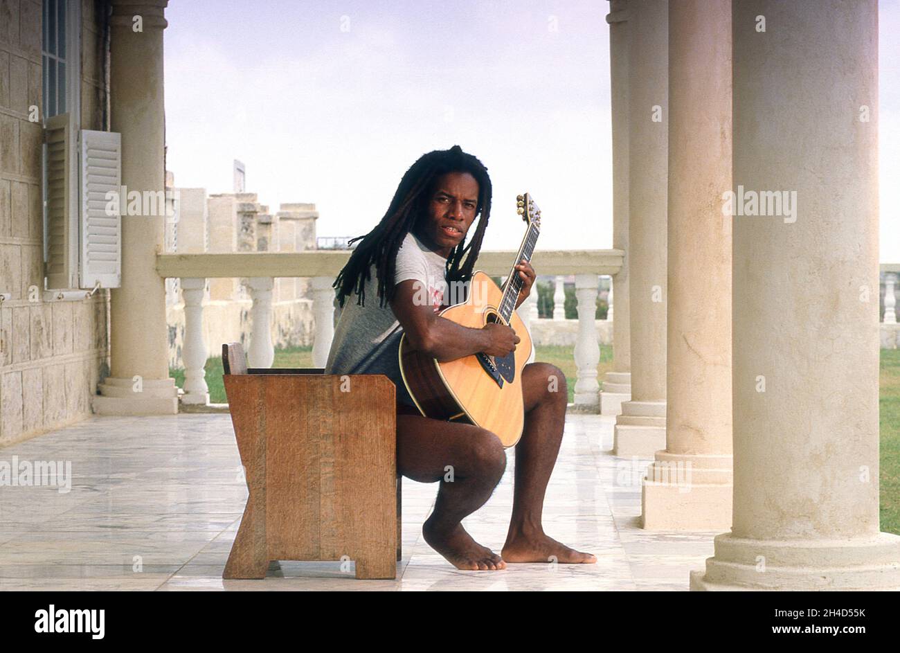 Eddy Grant bei seiner Baileys Plantation Barbados 1983 Stockfoto