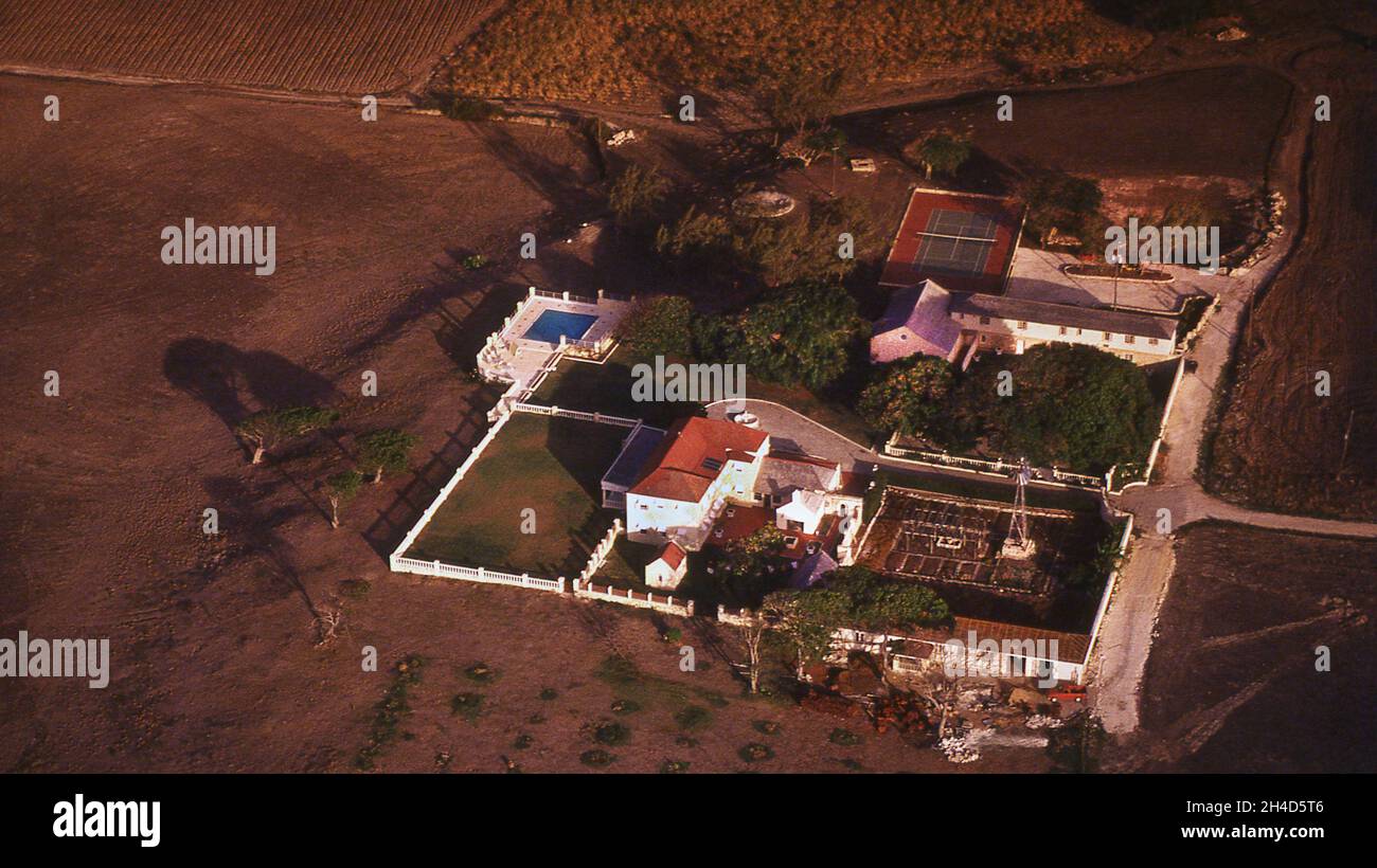 Eddy Grant bei seiner Baileys Plantation Barbados 1983 Stockfoto