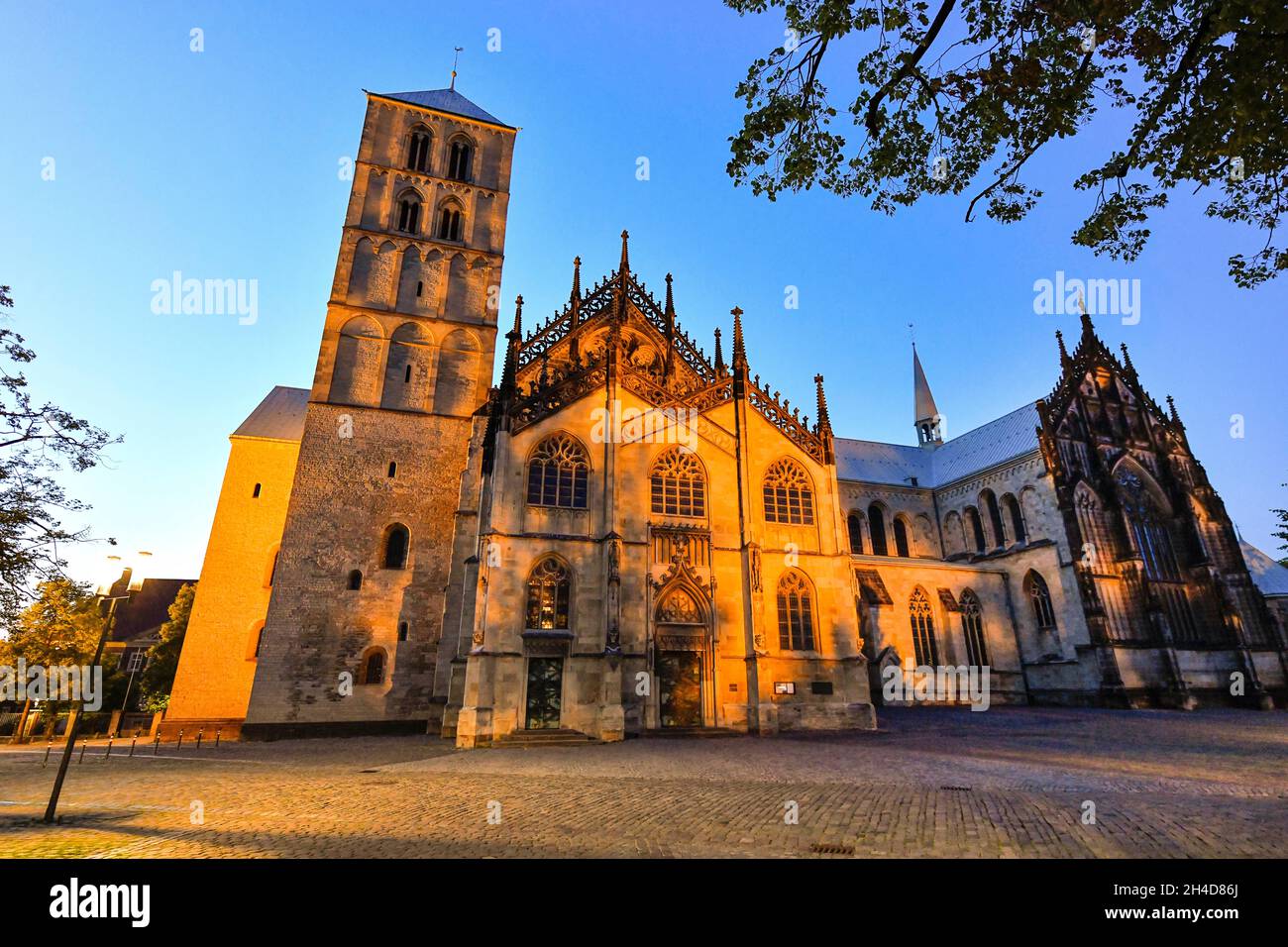 St.-Paulus-Dom, Domplatz, Münster, Nordrhein-Westfalen, Deutschland Stockfoto