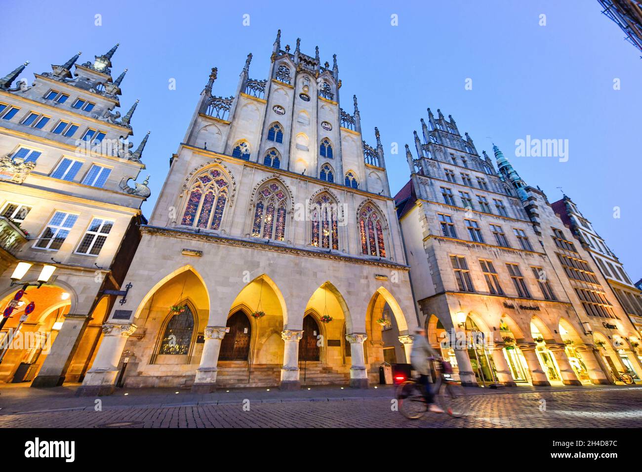 Historisches Rathaus, Prinzipalmarkt, Münster, Nordrhein-Westfalen, Deutschland Stockfoto
